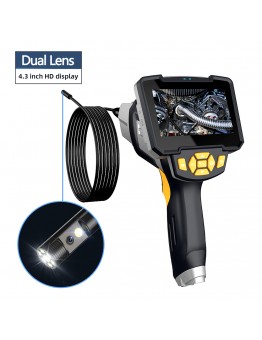Inskam112  2 Handheld Dual  lens 5M Borescope Hard Wire IP67 Waterproof for Car Sewer Air Conditioner Mechanical Maintenance