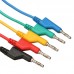 DANIU 5Pcs 1M 4mm Silicone Banana Plug to Crocodile Alligator Clip Test Probe Lead Wire Cable