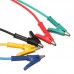 DANIU 5Pcs 1M 4mm Silicone Banana Plug to Crocodile Alligator Clip Test Probe Lead Wire Cable