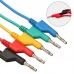 DANIU 5Pcs 1M 4mm Silicone Banana Plug to Crocodile Alligator Clip Test Probe Lead Wire Cable