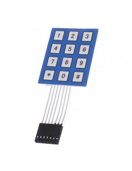 5pcs 4 x 3 Matrix Array 12 Key Keypad Keyboard Sealed Membrane 4 3 Button Pad with Sticker Switch